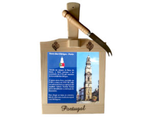 Tábua de queijo motivo torre dos clérigos 15x15 cm