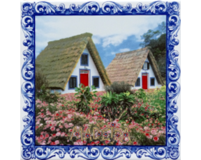 Azulejo decorado 10x10 cm motivo casa santana