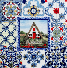 Azulejo decorado 10x10 cm multi-padrão casa santana