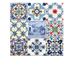 Azulejo decorado 10x10 cm multi-padrão vimes