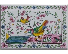 Azulejo decorado Pássaros 18 cor 15x20cm