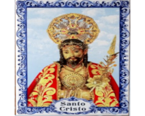 Azulejo decorado 10x10 cm motivo Santo Cristo 
