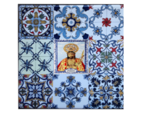 Azulejo decorado 10x10 cm multi-padrão santo cristo