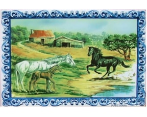 Azulejo decorado Cavalos 20X30 cm