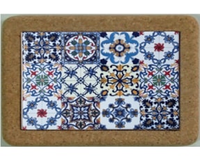 Azulejo com cortiça (sem corda) decorado Multi Padrão 38 15x20cm