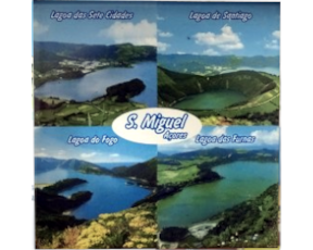 Azulejo decorado 10x10 cm motivo São Miguel - 4 lagoas