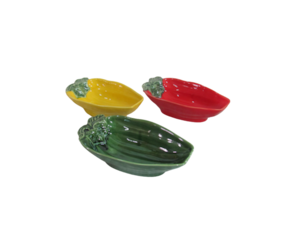 Saladeira pimento em faiança pintada à mão