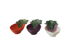 Saladeira rabanete em faiança pintada à mão