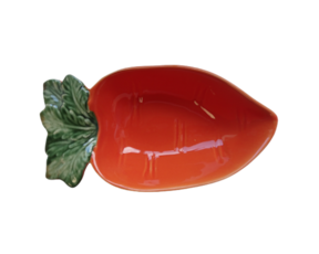 Saladeira cenoura em faiança pintada à mão