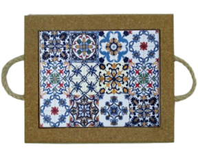 Azulejo com cortiça (com corda) decorado Multi Padrão 49 15x20cm
