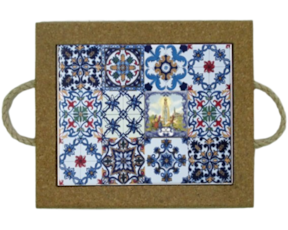 Azulejo com cortiça (com corda) decorado Multi Padrão N. Senhora Fátima 15x20cm