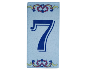 Azulejo decorado 5x10 cm número 7
