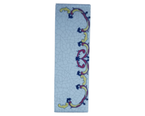 Azulejo decorado 3.5x10 cm terminal / canto