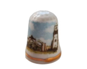 Dedal em porcelana decorado motivo portas da cidade - Açores