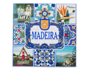 Azulejo decorado 7.5*7.5 cm motivo paisagens arquipélago Madeira