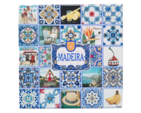 Azulejo decorado 15*15 cm motivo paisagens arquipélago Madeira