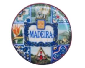 Rolha em faiança com cortiça motivo paisagens arquipélago da Madeira