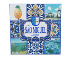 Magnético com azulejo 5*5 cm motivo São Miguel - Açores