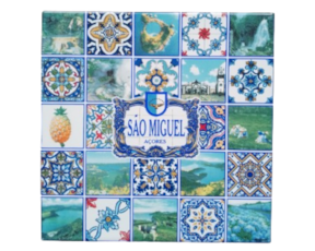Azulejo decorado 15*15 cm motivo São Miguel - Açores