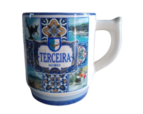 Caneca em faiança decorada Ilha Terceira - Açores