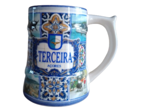 Caneca em faiança decorada Ilha Terceira - Açores