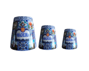 Telha decorativa em faiança decorada paisagens arquipélago da Madeira