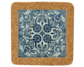 Azulejo decorado 10*10 cm com base em cortiça padrão 80V