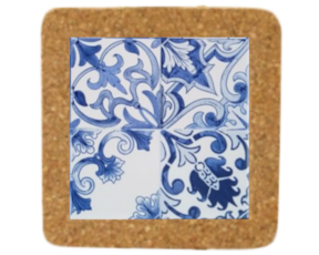 Azulejo decorado 10*10 cm com base em cortiça padrão 76A
