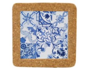 Azulejo decorado 15*15 cm com base em cortiça padrão 76A