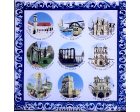 Azulejo decorado Monumentos 10x10cm