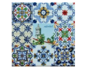 Azulejo decorado chaminé Algarve 15*15 cm