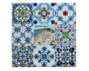 Azulejo decorado praia da Oura Algarve 15*15 cm