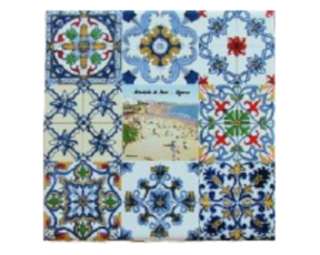 Azulejo decorado praia de Armação de pêra Algarve 15*15 cm
