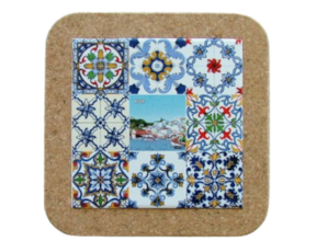 Azulejo decorado 15*15 cm com base em cortiça Alvor Algarve 