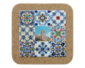Azulejo decorado 15*15 cm com base em cortiça Loulé Algarve