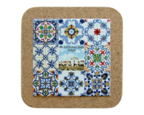 Azulejo decorado 15*15 cm com base em cortiça Vila real de santo António Algarve