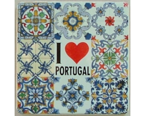 Azulejo decorado I Love Portugal 10x10cm