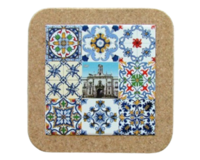Azulejo decorado 15*15 cm com base em cortiça Faro Algarve