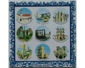 Azulejo decorado Monumentos 15x15cm