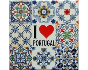 Azulejo decorado I Love Portugal 15x15cm