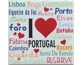 Azulejo decorado I Love Portugal 15X15cm 