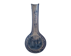 Suporte para colher em faiança decorado D. Afonso Henriques - Guimarães azul