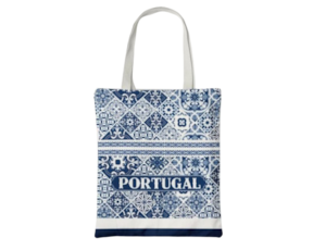 Saco de algodão multi-padrão azul Portugal