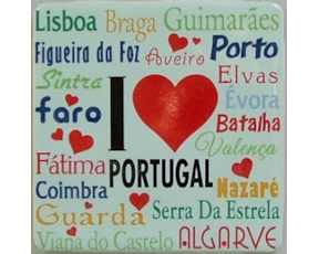Azulejo Decorado I Love Portugal 10X10 cm