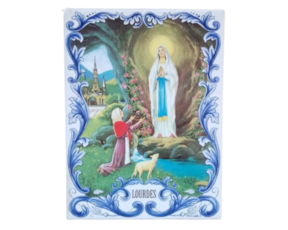 Azulejo 15*20 cm decorado motivo Nossa Senhora de Lourdes