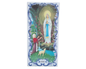 Azulejo decorado 7.5*15 cm motivo Nossa Senhora de Lourdes