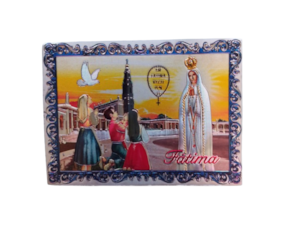 Magnético de borracha (brilhante) motivo Pastorinhos de Fátima