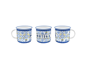 Caneca faiança decorada Portugal