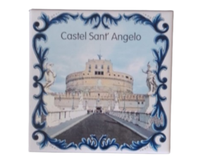 Azulejo decorado 15*15 cm Castel Sant`Angelo - Itália