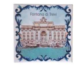 Azulejo decorado 15*15 cm Fontana di trevi - Italia